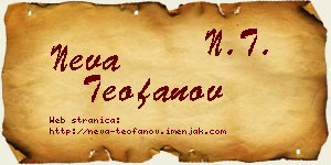 Neva Teofanov vizit kartica